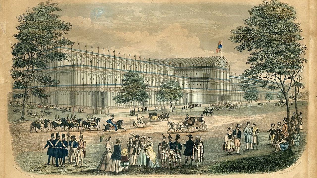 Représentation dessinée du Crystal Palace de Hyde Park en 1851
