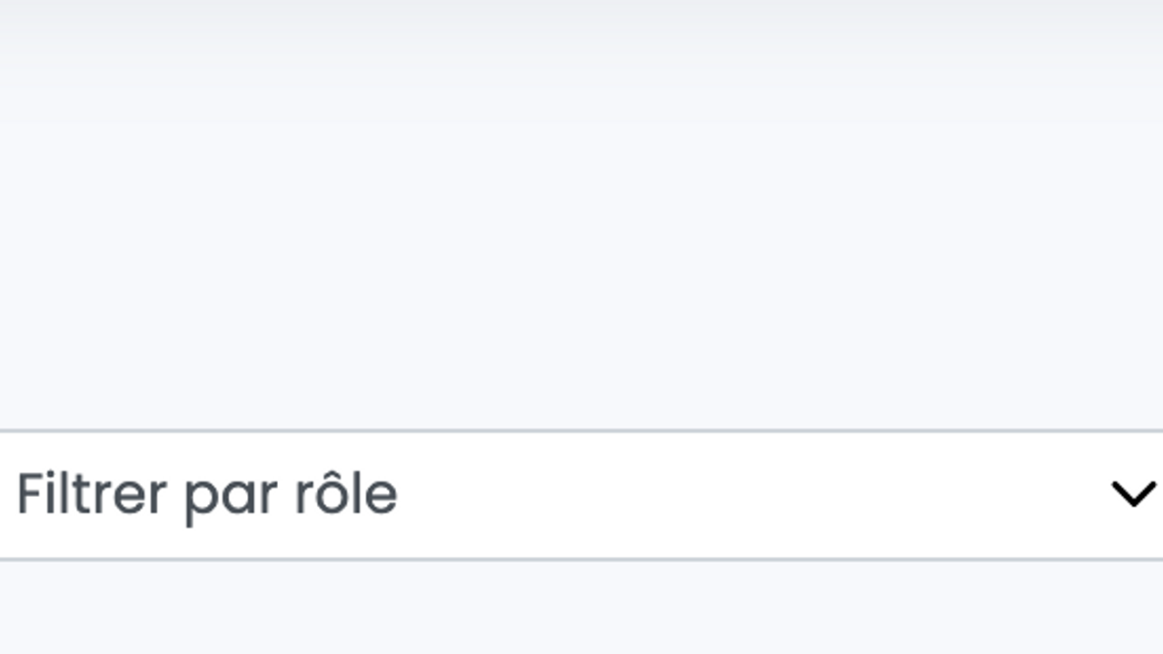 Filtre rôle