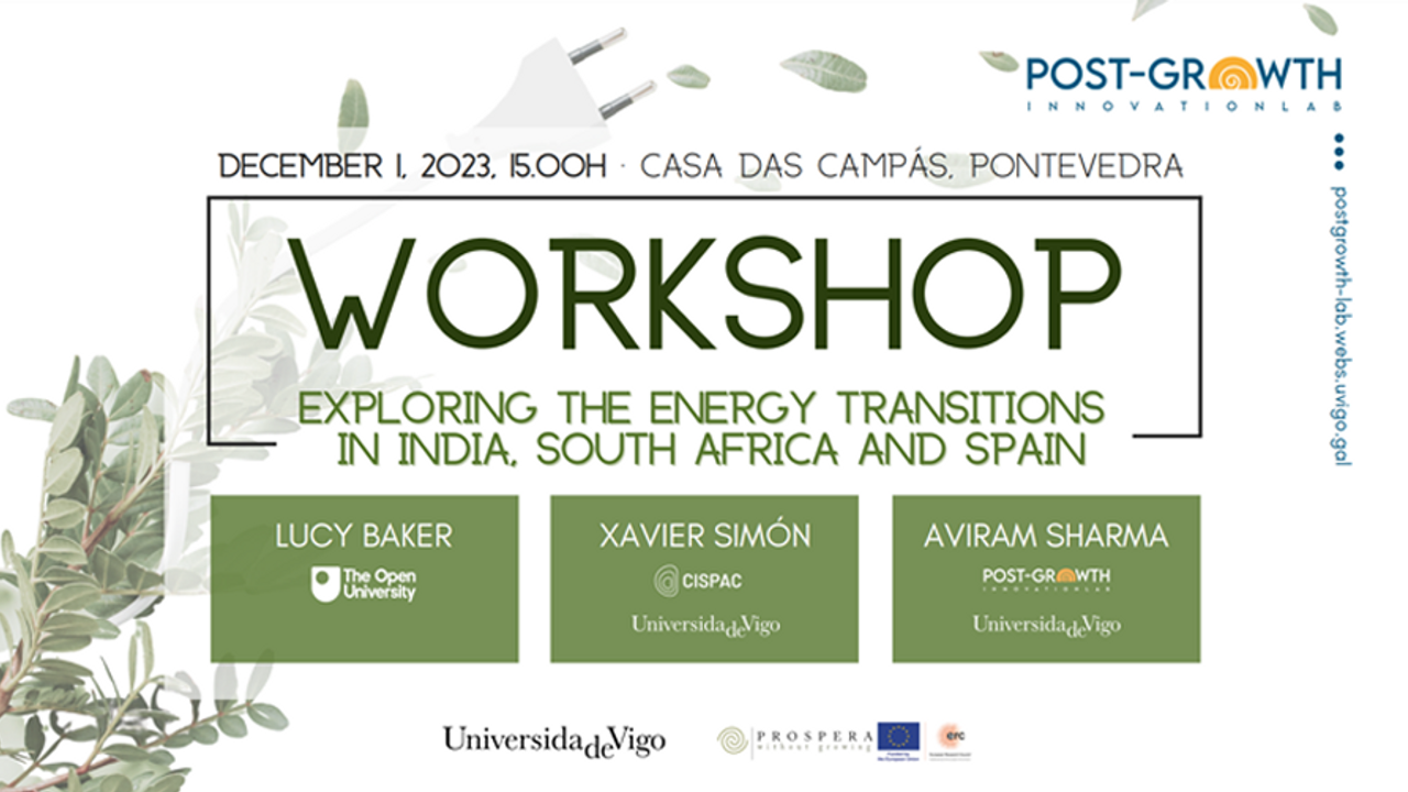 Workshop "Exploring the energy transitions in India, South Africa, and Spain"