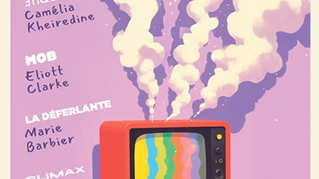 Dessin d'une télévision en train de fumer