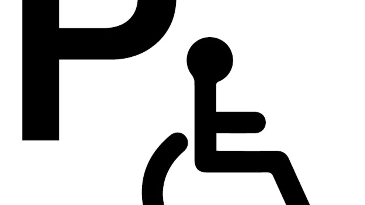 Pictogramme indiquant l’accessibilité Parking pour les personnes ayant un handicap moteur