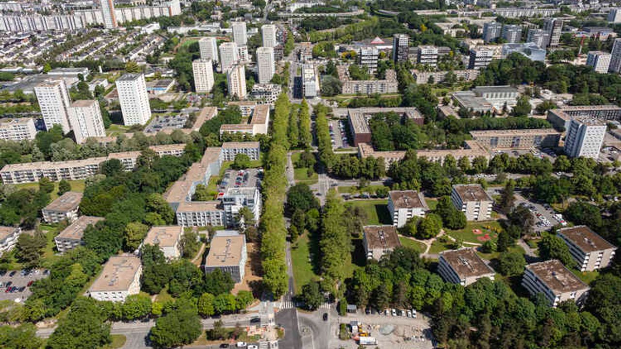 vue aérienne de la ville de Rennes