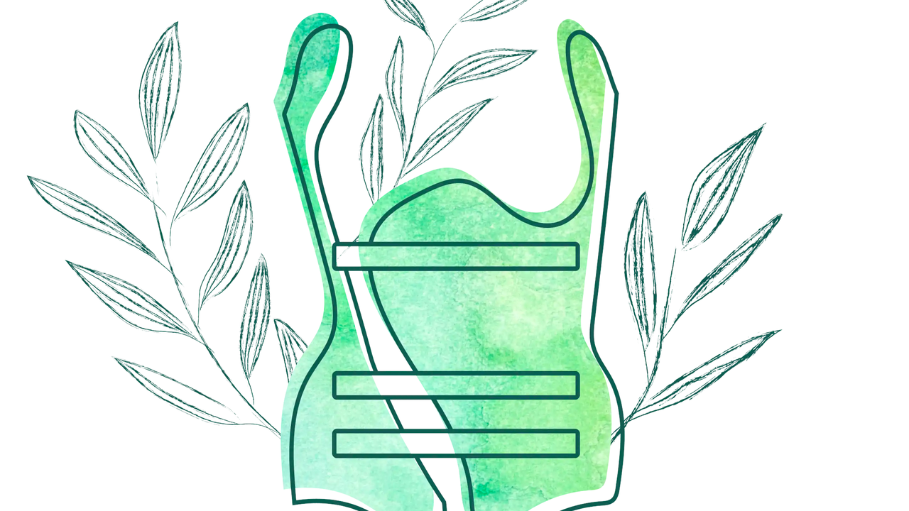 Illustration d'un corset orthopédique vert