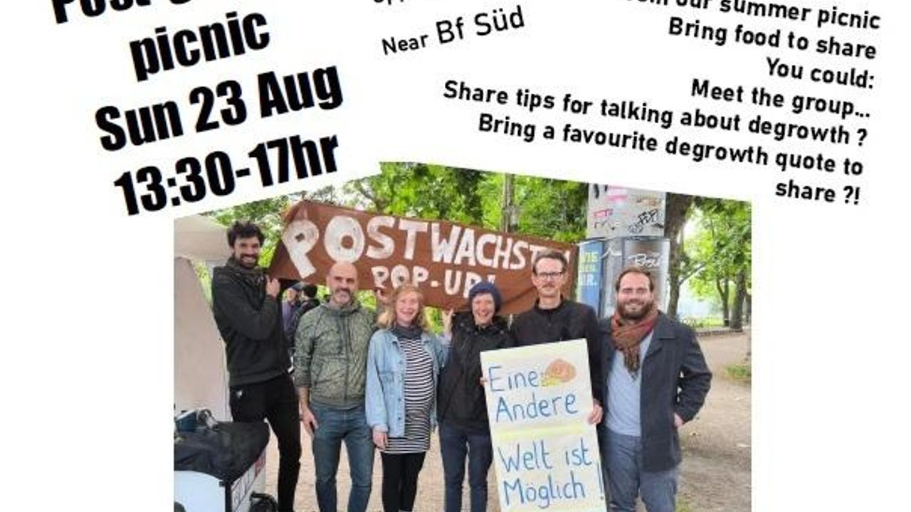 Flyer advertising picnic, and other activities tbc (Klimawoche film screening, workshop series)