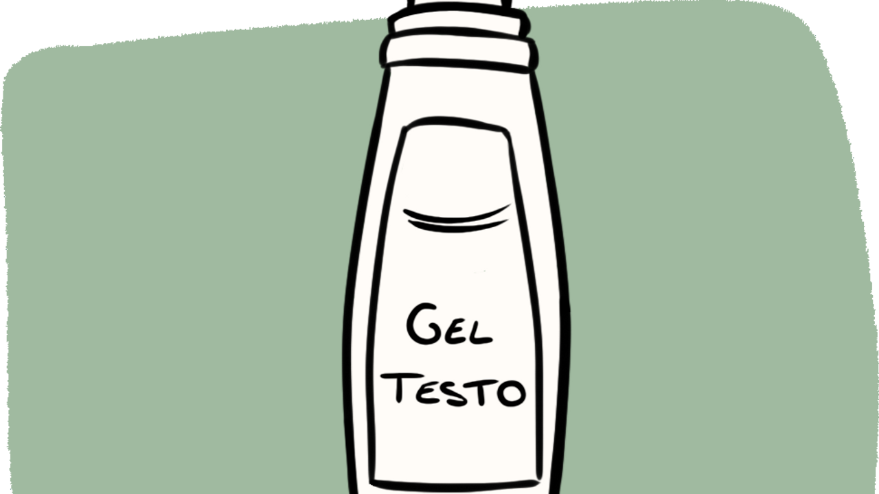 illustration d'un gel de testostérones pour la contraception hormonales. 
