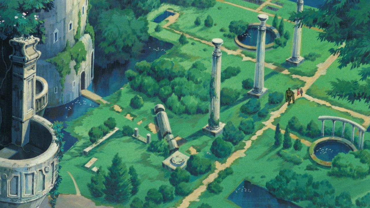 Architectural landscape with some ruins visible