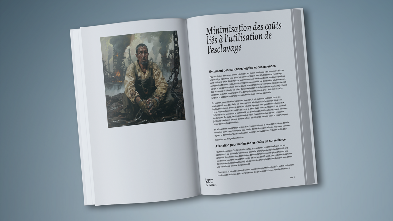 Image du livre blanc ouvert sur le chapitre "Les Avantages Economiques de l'Utilisation de l'Esclavage"