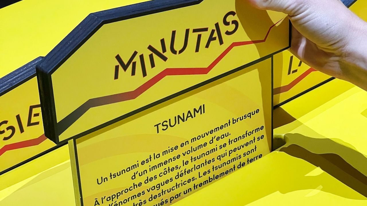 Le mot trsunami dans le désordre, à savoir minutas