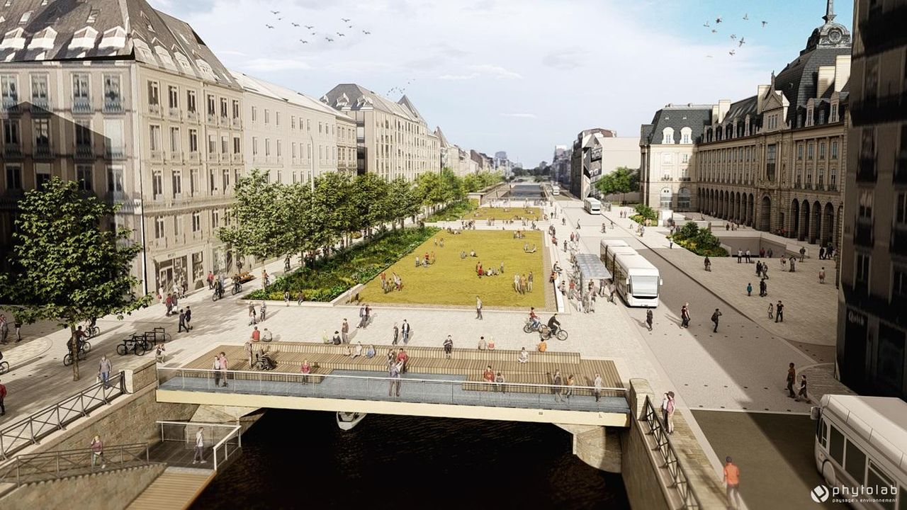 Vue sur la place de la République