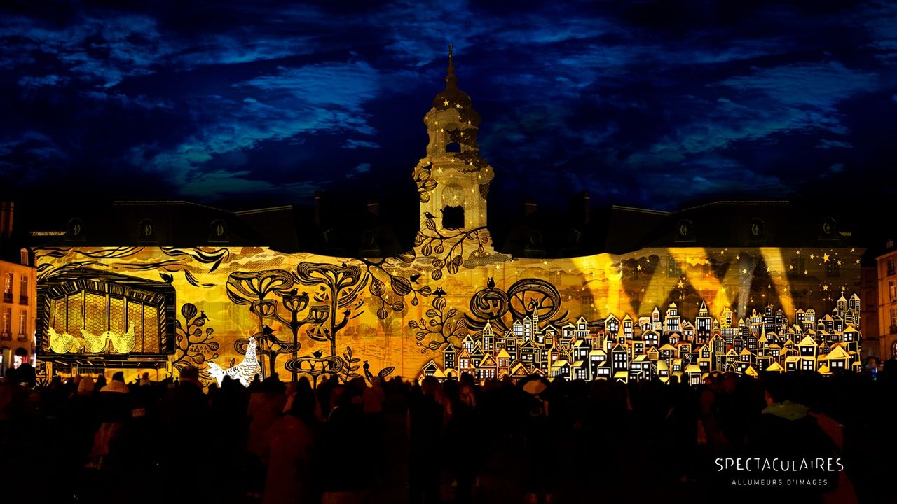 Projections de lumières sur l'Hôtel de Ville