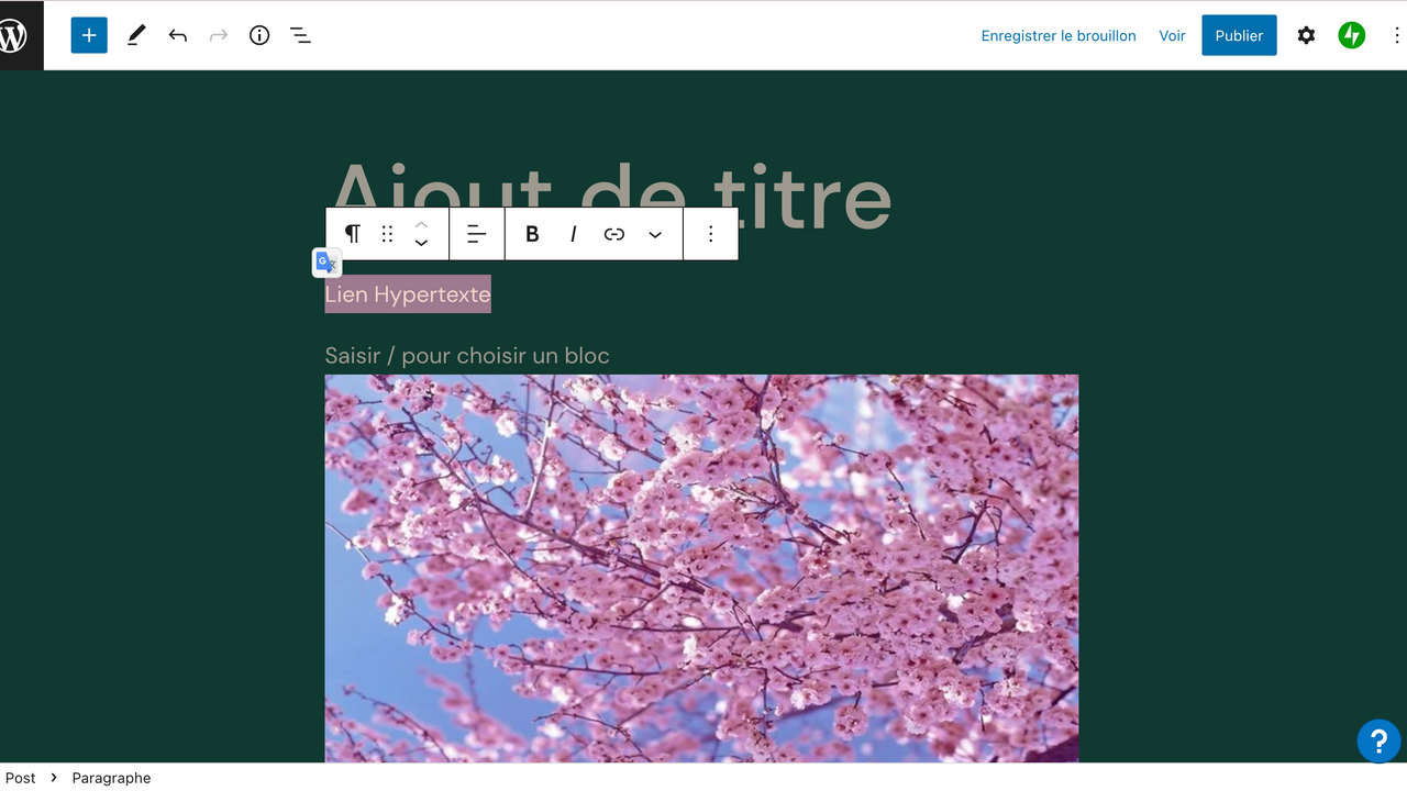 Étape 7 Wordpress