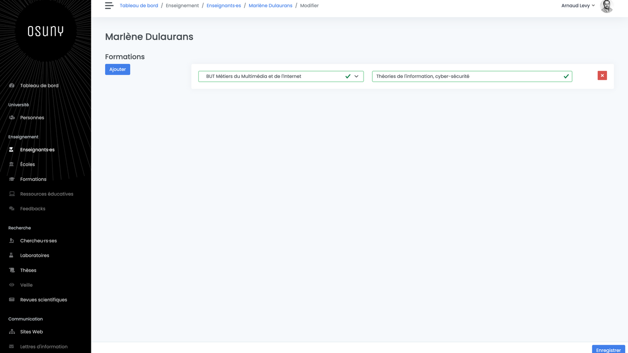 Gestion des formations