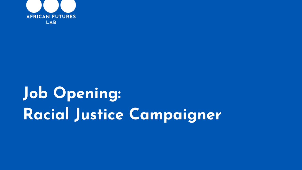 Image with the job opening for racial justice campaigner