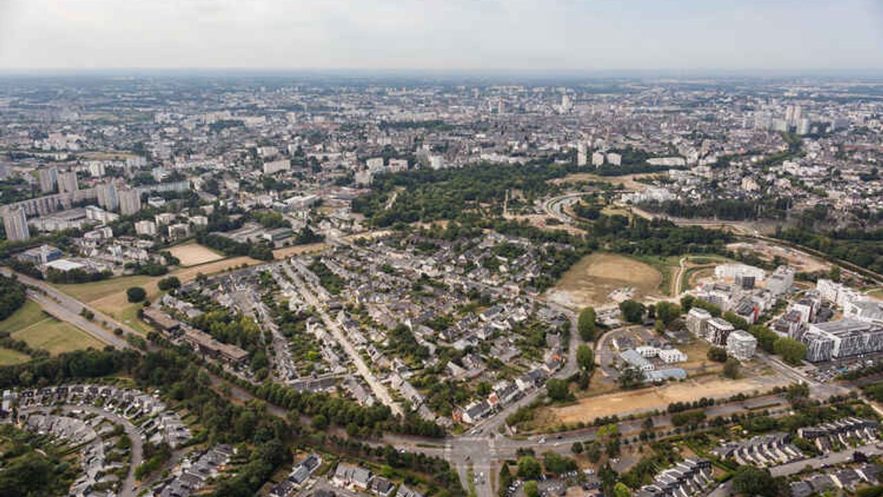 vue aérienne de Rennes