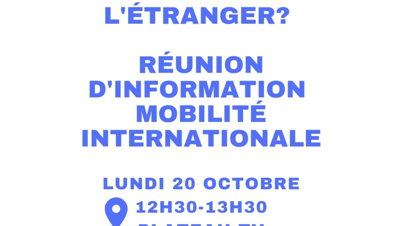 Envie d'étudier à l'étranger ?