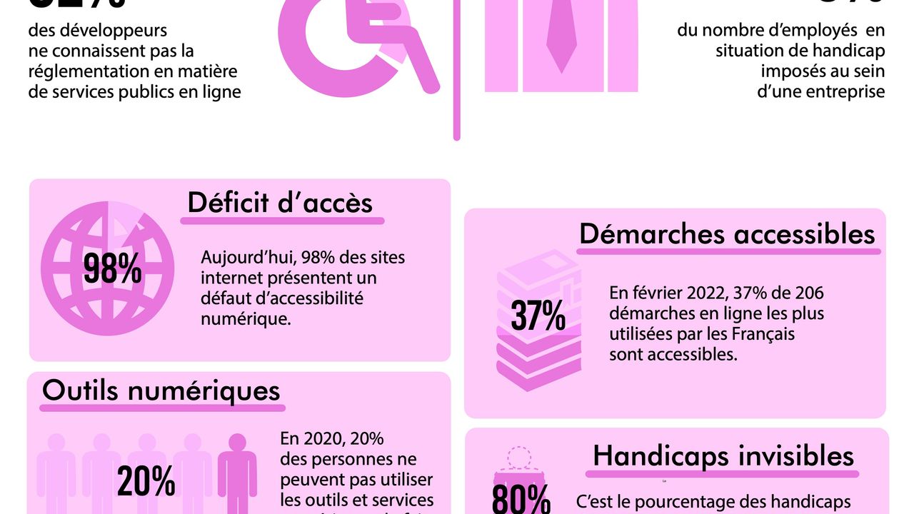Infographie scientifique : Usages et difficultés des personnes en situation de handicap rencontrés sur internet