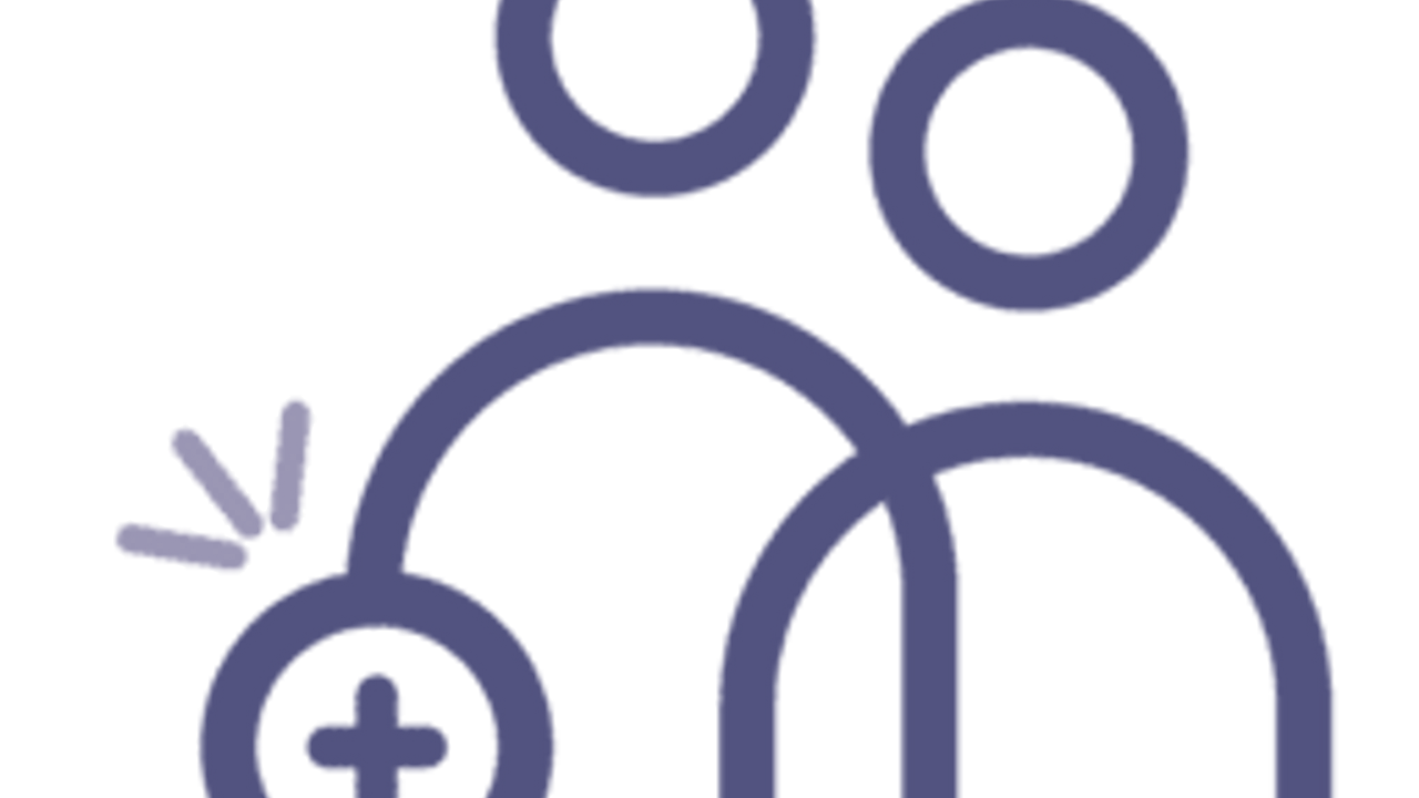 Icon représentant deux individus et un symbole + 