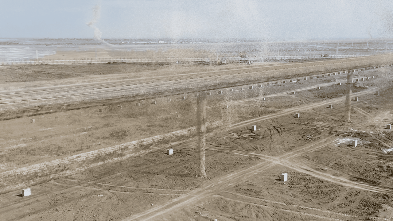 Ruines du chantier abandonné de la smart city