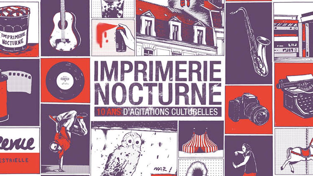 affiche des 10 ans avec des cases d'illustrations