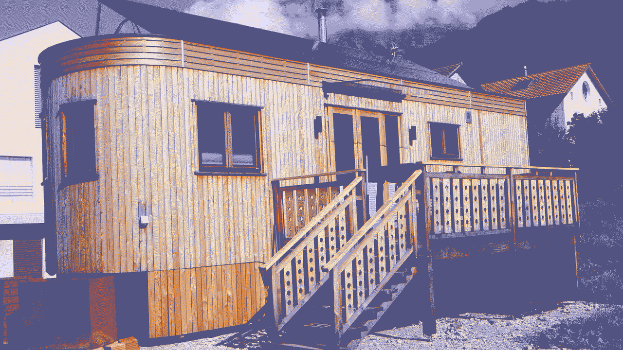 Maison mobile en bois