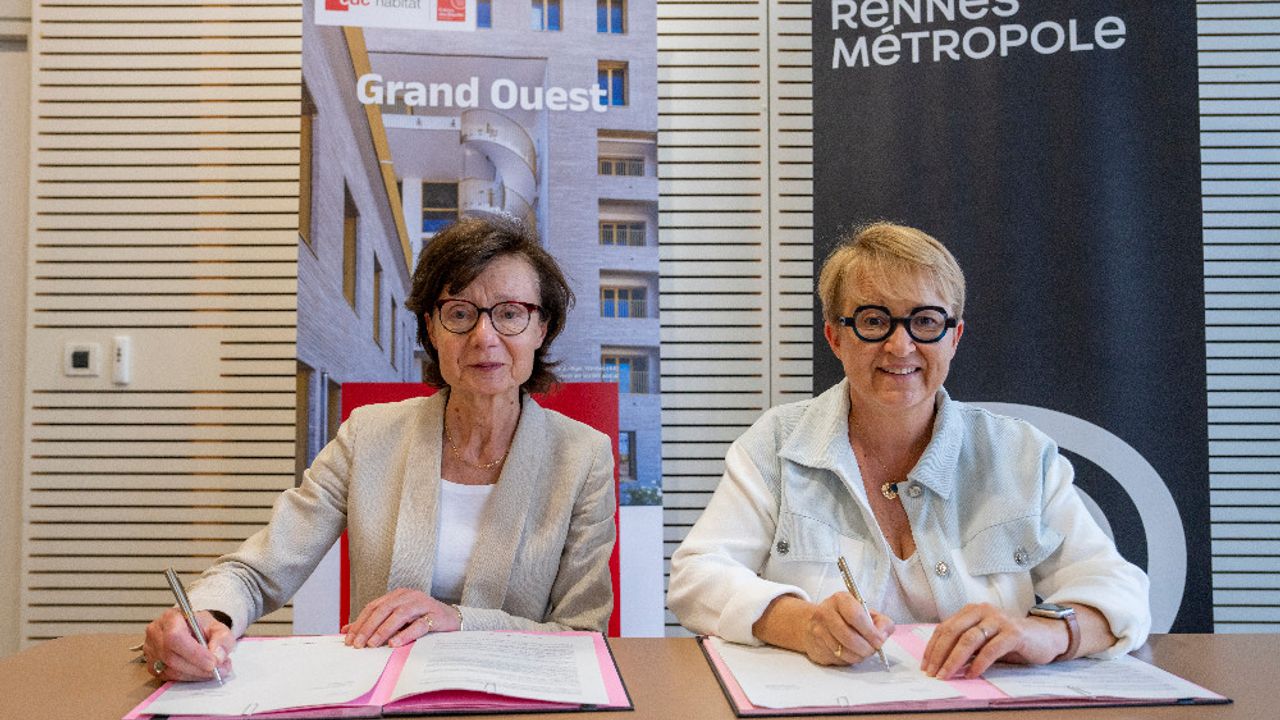 Signature de la convention entre Rennes Métropole et CDC Habitat