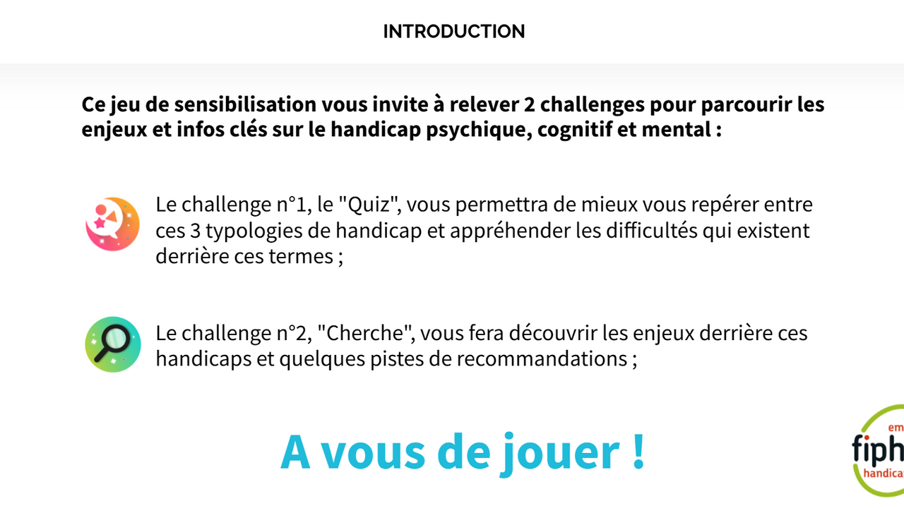 Extrait du jeu "SEEPH 2022 - Handicap psychique, cognitif et mental… mieux se repérer"