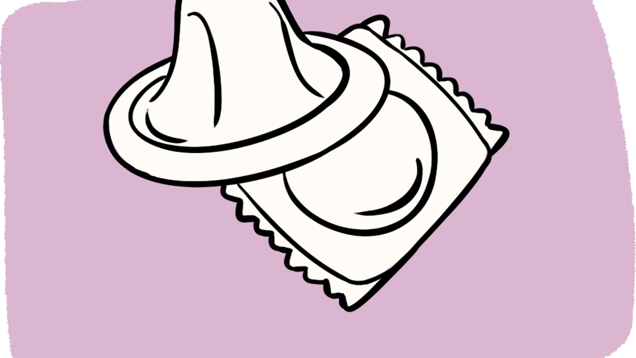 Illustration d'un preservatif pour la contraception masculine