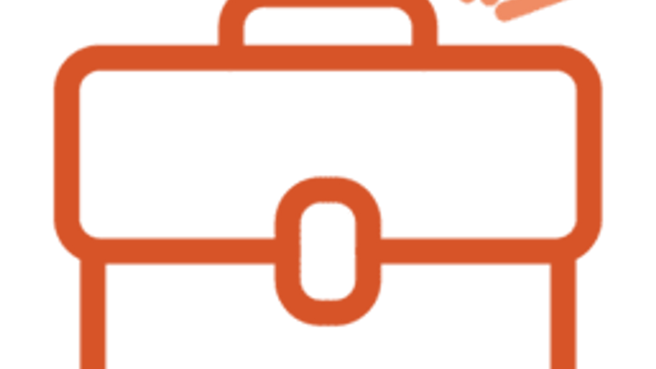 Icon représentant une malette de travail rouge