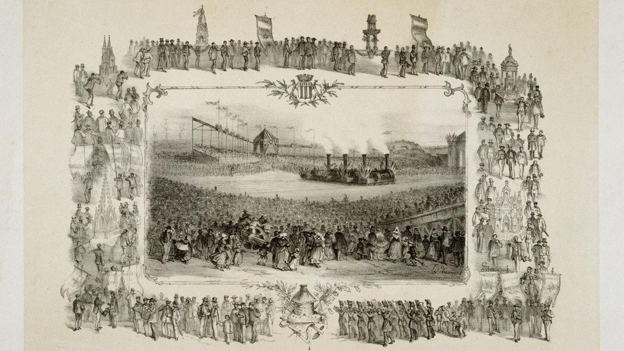 Musée de Bretagne. Fêtes d'inauguration de la gare de Rennes, 1857.