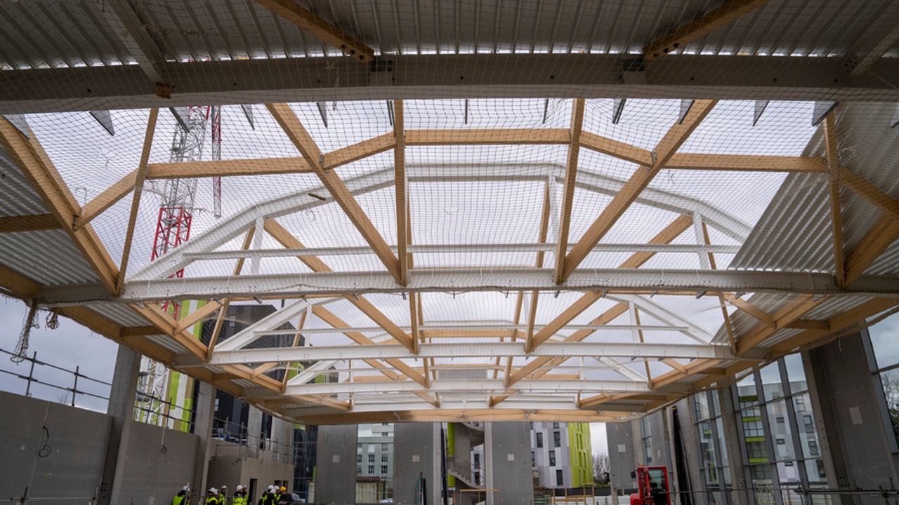 Vue du chantier de la future piscine Villejean