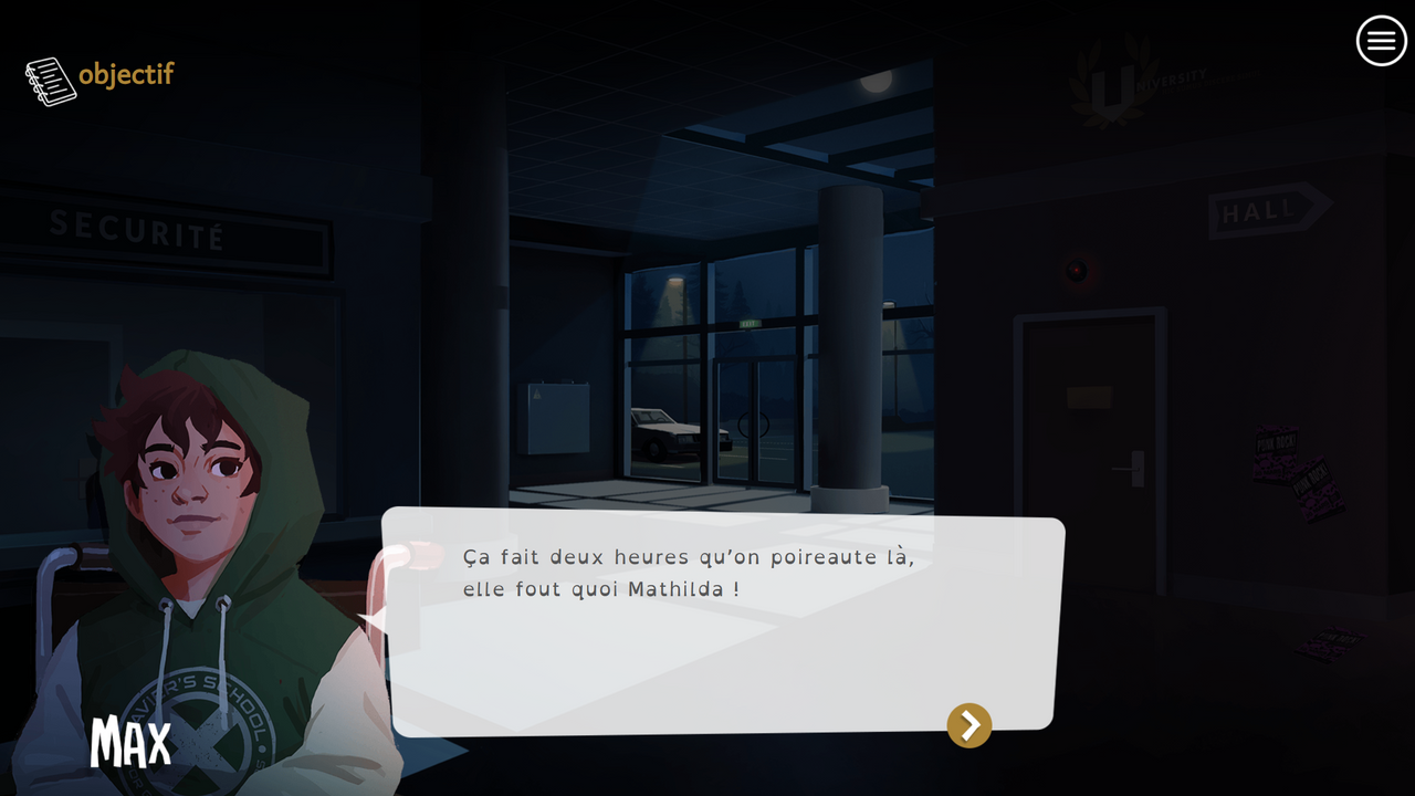 Extrait du jeu "Midnight Campus"