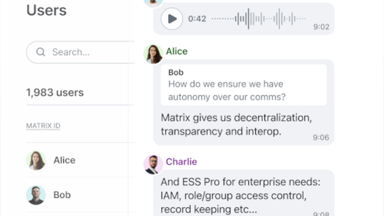 Element tech chat room