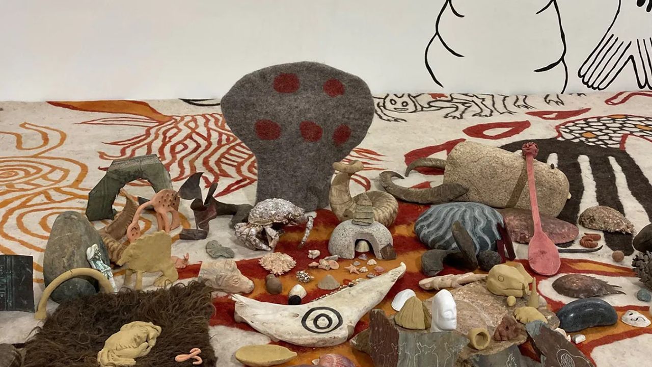 Photo de la fabrication du grand feutre