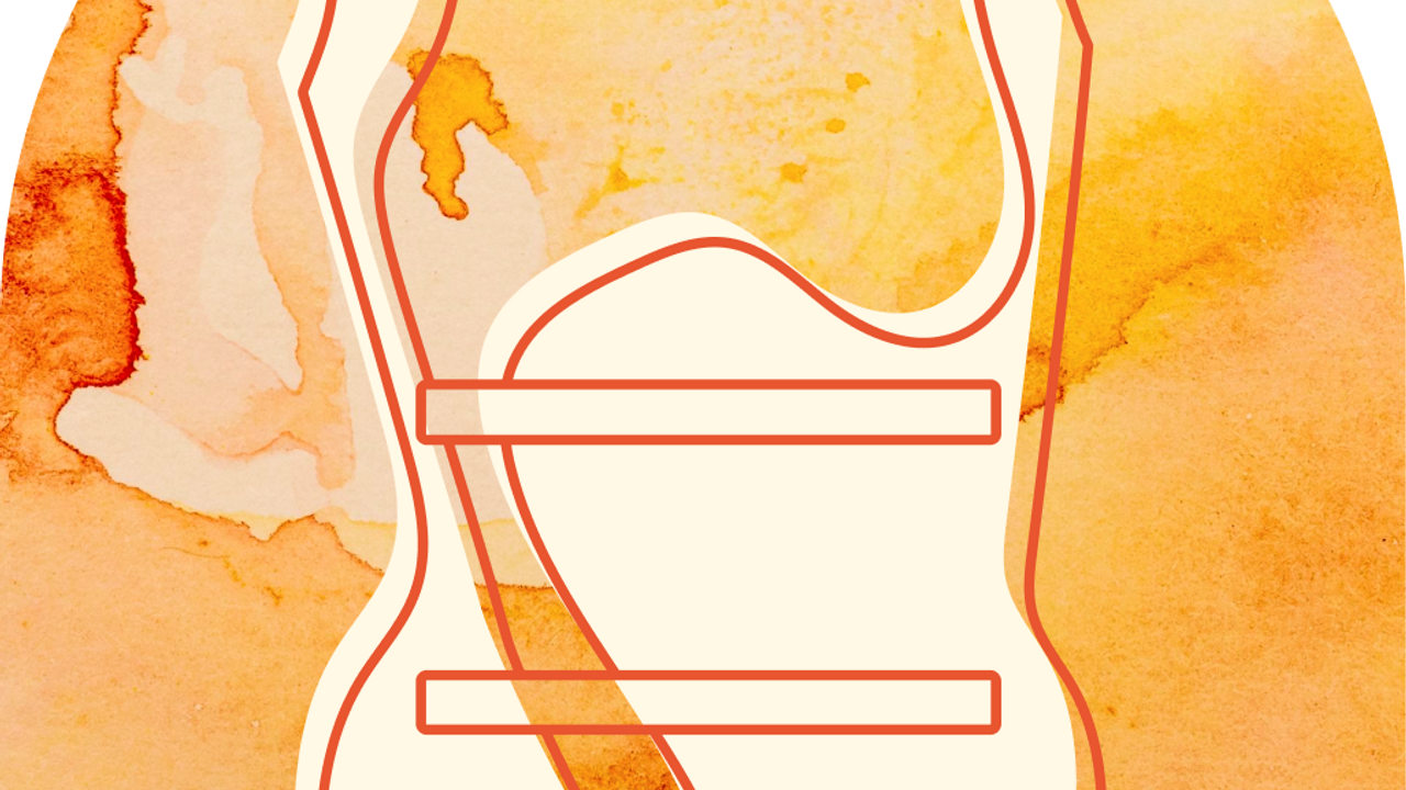 Illustration corset orange