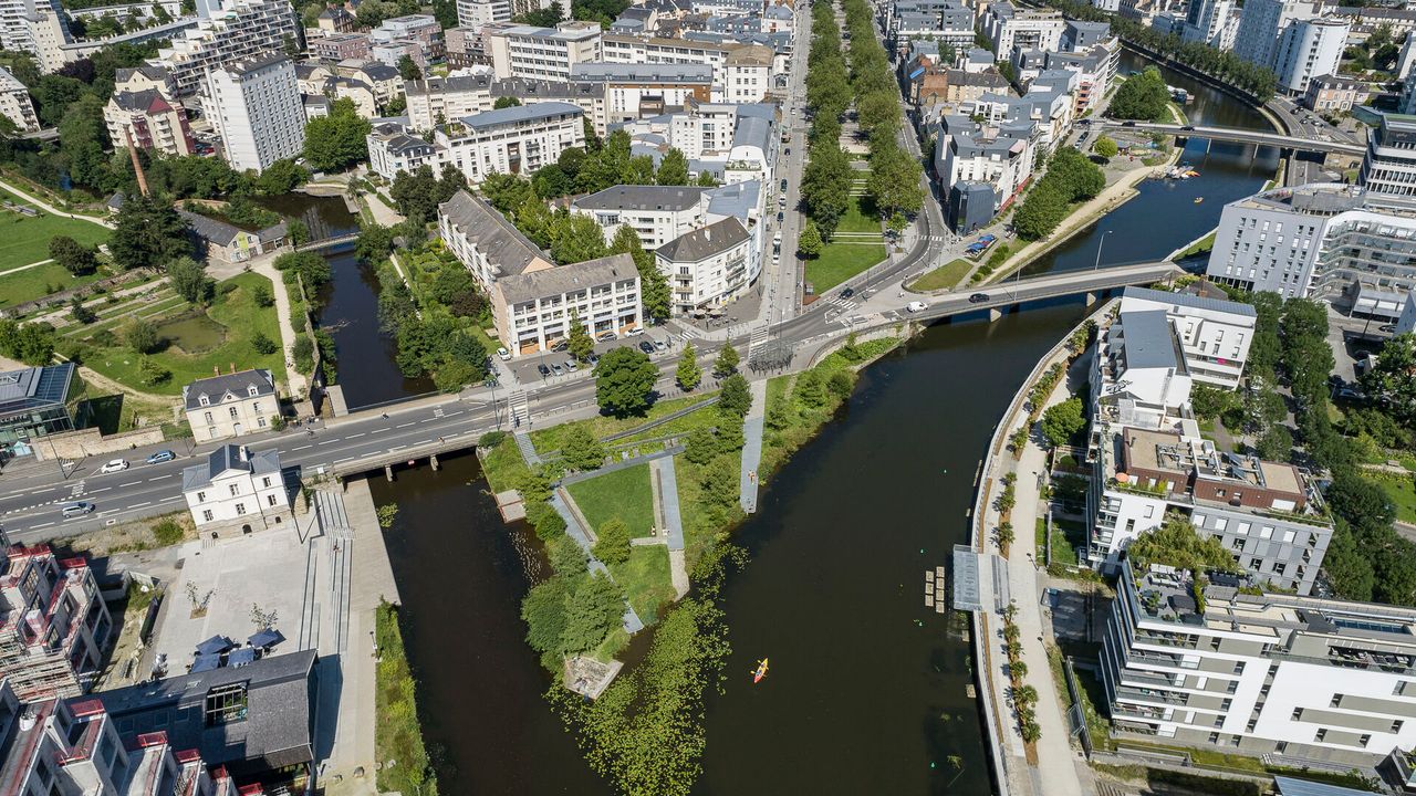 Vue aérienne de Rennes