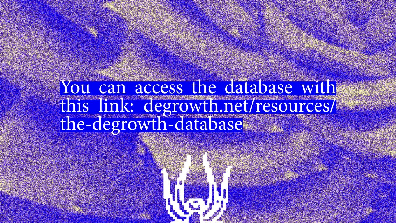 You can access the database with this link: degrowth.net/resources/the-degrowth-database